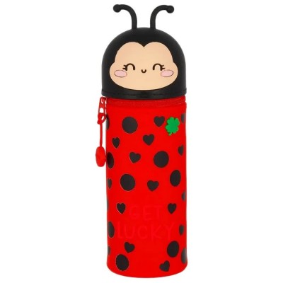ученически,принадлежности,legami,kawaii,2,in,1,ladybug,pencil,case,red