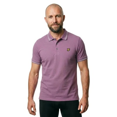 дамски,блузи,с,яка,мъжки,блузи,с,яка,lyle,&,scott,sp1524vogt,short,sleeve,polo,purple,(dark,thistle,light,grey,marl)
