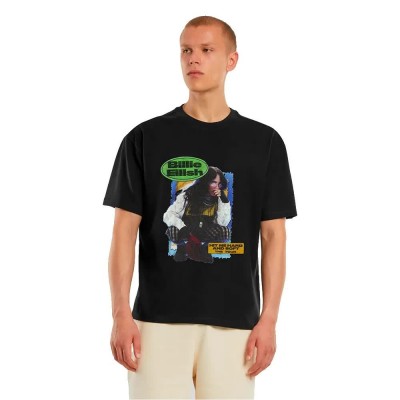 тениска,мъжки,тениски,дамски,тениски,merchcode,billie,eilish,hit,me,hard,oversize,short,sleeve,t,shirt,black,(black)