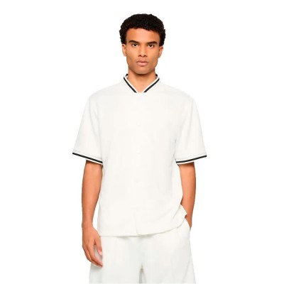 риза,с,къс,ръкав,дамски,ризи,мъжки,ризи,urban,classics,interlock,baseball,short,sleeve,shirt,white,(off,white)