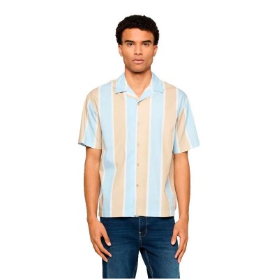 риза,с,къс,ръкав,дамски,ризи,мъжки,ризи,urban,classics,summer,stripe,resort,short,sleeve,shirt,blue,(wet,sand,freeze,blue)