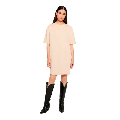 рокля,дамски,поли,и,рокли,urban,classics,tb8299,short,sleeve,short,dress,beige,(cloud)