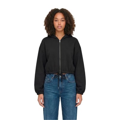 блуза,дамски,блузи,urban,classics,tb8635,full,zip,sweatshirt,black,(black)