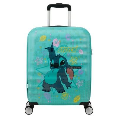 куфари,american,tourister,wavebreaker,disney,36l,trolley,bag,green,(stitch,flower)