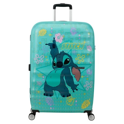 куфари,american,tourister,wavebreaker,disney,96l,trolley,bag,green,(stitch,flower)