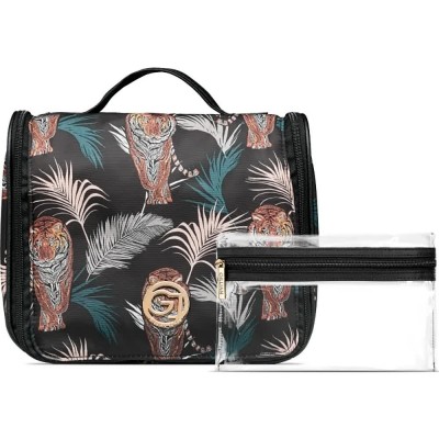 специфични,козметични,продукти,gillian,jones,spa,hang,up,palm,print,beauty,accessories,set,brown,(green,multicolor)