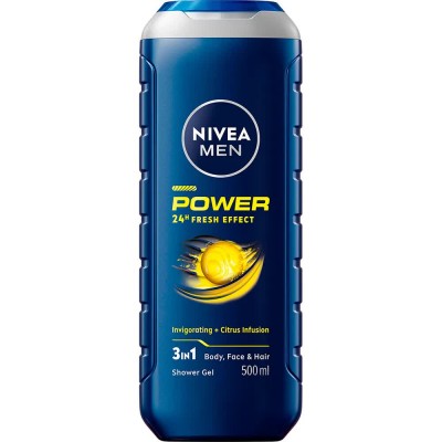 хигиена,тяло,nivea,power,refresh,500,ml,shower,gel,clear,(blue)