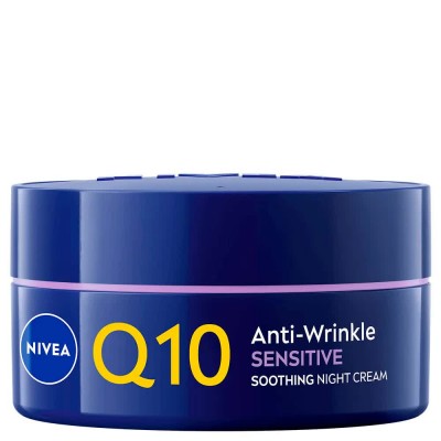 козметика,за,овлажняване,nivea,q10,sensitive,50,ml,night,cream,clear,(white,yellow)