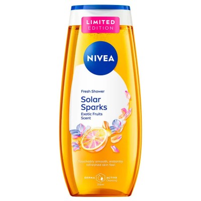 хигиена,тяло,nivea,solar,sparks,250ml,shower,gel,clear,(yellow)