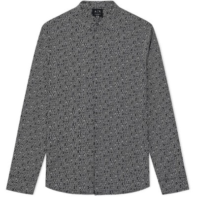 риза,с,дълъг,ръкав,дамски,ризи,мъжки,ризи,armani,exchange,xm000625,af13184,long,sleeve,shirt,grey,(black,macro,logo,aop)