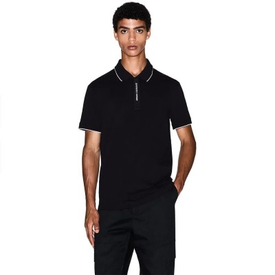 дамски,блузи,с,яка,мъжки,блузи,с,яка,armani,exchange,xm001285,af12481,short,sleeve,polo,black,(black)