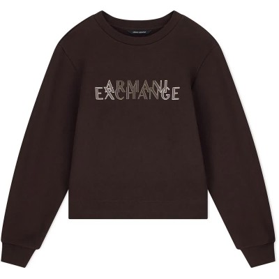 блуза,дамски,блузи,armani,exchange,xw002402,af25528,sweatshirt,brown,(antagonist)