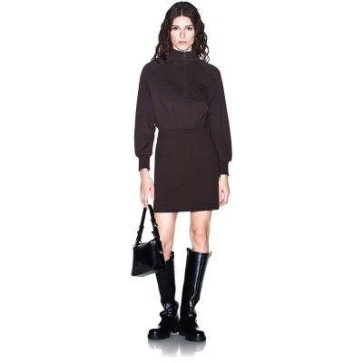 рокля,дамски,поли,и,рокли,armani,exchange,xw002659,af25527,long,sleeve,short,dress,brown,(antagonist)