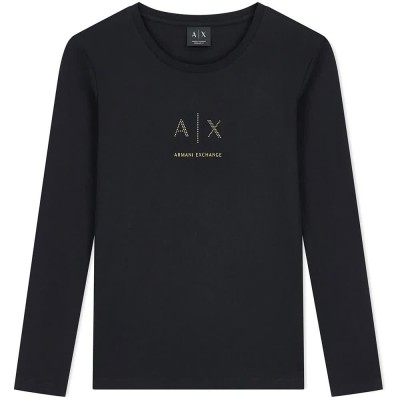 тениска,мъжки,тениски,дамски,тениски,armani,exchange,xw002764,af23954,long,sleeve,t,shirt,black,(black)