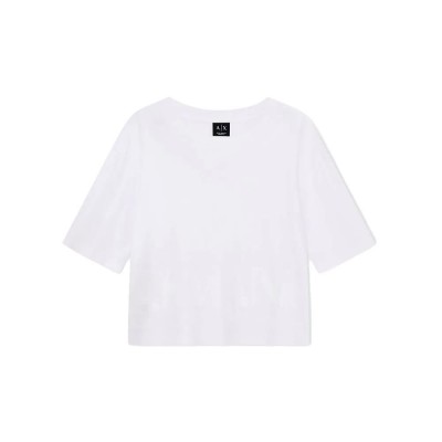 фланелка,с,къс,ръкав,дамски,топове,armani,exchange,xw002779,af10356,short,sleeve,top,white,(optic,white)