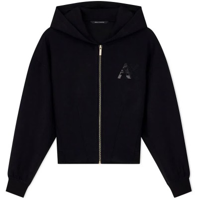 блуза,дамски,блузи,armani,exchange,xw002861,af13397,full,zip,sweatshirt,black,(black)