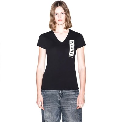 тениска,мъжки,тениски,дамски,тениски,armani,exchange,xw003134,af10356,short,sleeve,v,neck,t,shirt,black,(black)