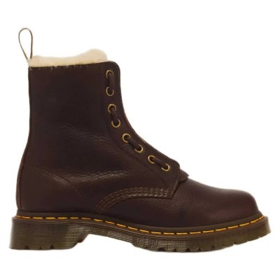 обувки,дамски,боти,мъжки,боти,dr,martens,1460,serena,zip,boots,brown,(dark,brown)