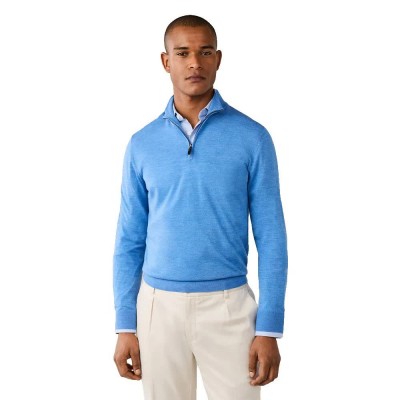 блуза,мъжки,пуловери,дамски,пуловери,hackett,hm7000205,half,zip,sweater,blue,(summer,blue)