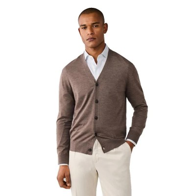 жилетка,мъжки,пуловери,дамски,пуловери,hackett,hm7000206,cardigan,brown,(putty,beige)