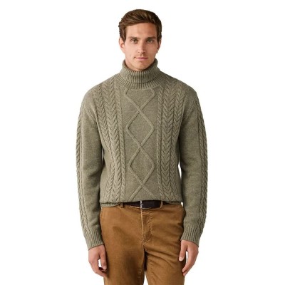 блуза,мъжки,пуловери,дамски,пуловери,hackett,hm7000289,high,neck,sweater,green,(olive,green)