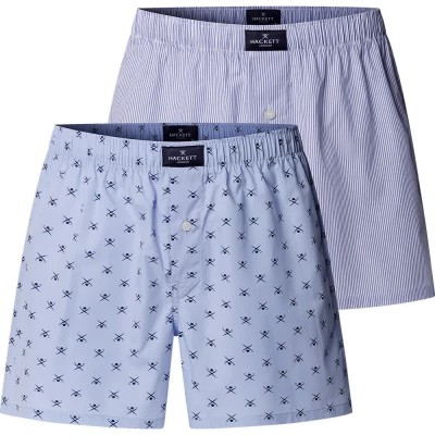 боксерки,мъжко,бельо,hackett,hmu100041,boxers,2,units,blue,(summer,blue)