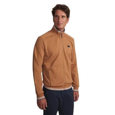 блуза,мъжки,пуловери,tbs,leanngil,full,zip,sweatshirt,brown,(teck,brown)