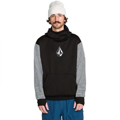 суичър,мъжки,пуловери,volcom,hydro,riding,hoodie,black,(black,white)