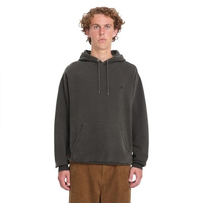 суичър,мъжки,пуловери,volcom,single,stone,pw,hoodie,grey,(rinsed,black)