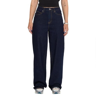 дънки,мъжки,панталони,дамски,панталони,volcom,stoned,boyfriend,high,waist,jeans,blue,(raw)