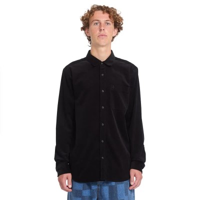 риза,с,дълъг,ръкав,дамски,ризи,мъжки,ризи,volcom,zander,cord,long,sleeve,shirt,black,(black,combo)