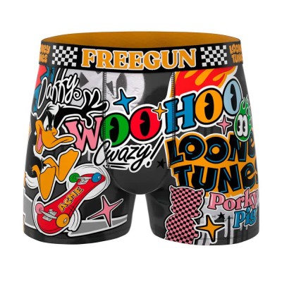 боксерки,мъжко,бельо,freegun,looney,tunes,daffy,duck,boxers,multicolor,(orange,black)