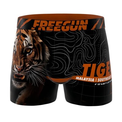боксерки,мъжко,бельо,freegun,tiger,animal,boxers,black,(brown,black)