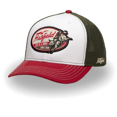 шапка,всички,шапки,hatfield,life,is,a,rodeo,cap,multicolor,(white,red)