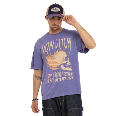 тениска,мъжки,тениски,дамски,тениски,von,dutch,vd1htrpostpur,short,sleeve,t,shirt,purple,(blue)