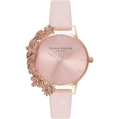 часовник,часовници,olivia,burton,ob16cb11,woman,watch,refurbished,golden,(pink,pink,pink)