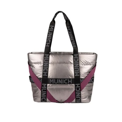 пазарска,чанта,всички,чанти,munich,glossy,shopper,bag,silver,(chrome,silver)