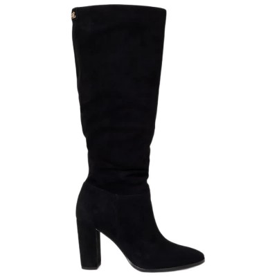 обувки,дамски,боти,мъжки,боти,lauren,artizan,suede,heel,boots,black,(black)