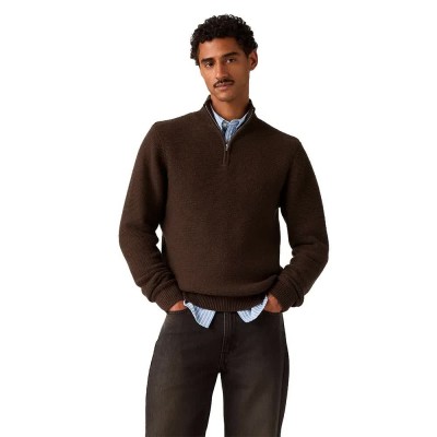 блуза,мъжки,пуловери,levi´s,®,0058u,half,zip,sweatshirt,brown,(hot,fudge,heather)