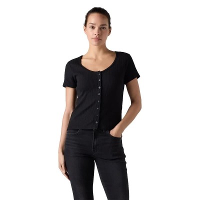 тениска,мъжки,тениски,дамски,тениски,levi´s,®,austen,button,short,sleeve,t,shirt,black,(anthracite,night)