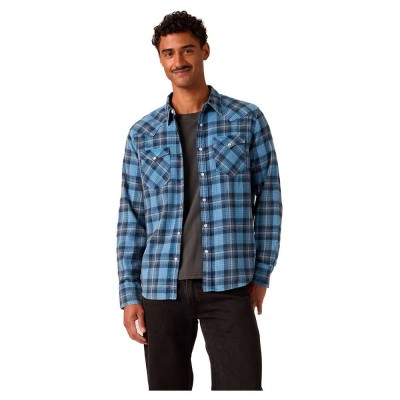 риза,с,дълъг,ръкав,дамски,ризи,мъжки,ризи,levi´s,®,barstow,western,long,sleeve,shirt,blue,(quiet,harbor)