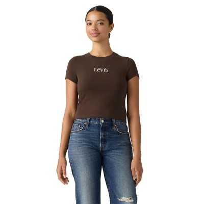 бебешка,тениска,мъжки,тениски,дамски,тениски,levi´s,®,essential,baby,graphic,short,sleeve,t,shirt,brown,(java)