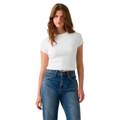 бебешка,тениска,мъжки,тениски,дамски,тениски,levi´s,®,essential,baby,short,sleeve,t,shirt,white,(bright,white)