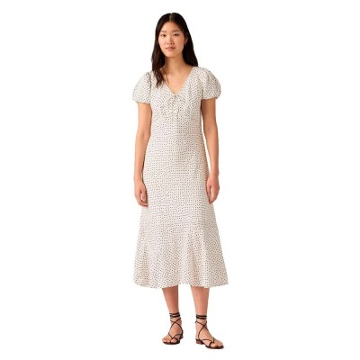 рокля,дамски,поли,и,рокли,levi´s,®,lira,ss,midi,dress,short,sleeve,midi,dress,white,(egret)