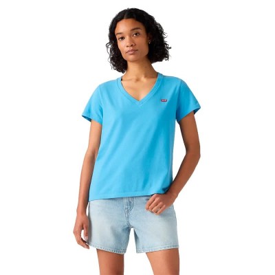 тениска,мъжки,тениски,дамски,тениски,levi´s,®,perfect,short,sleeve,v,neck,t,shirt,blue,(alaskan,blue)