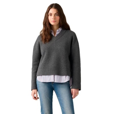 блуза,мъжки,пуловери,дамски,пуловери,levi´s,®,super,soft,v,neck,sweater,grey,(darker,heather,grey)