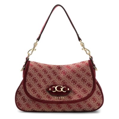 чанта,за,през,рамо,всички,чанти,guess,samantha,flap,shoulder,bag,pink,(merlot,logo)