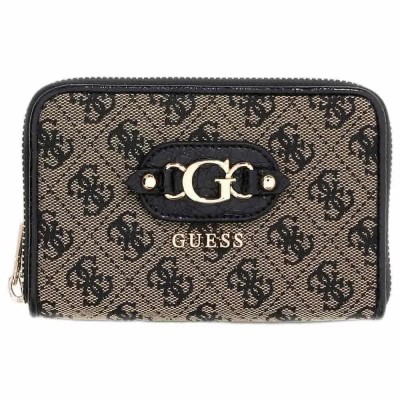 портфейли,и,портмонета,guess,samantha,medium,woman,wallet,beige,(black,logo)