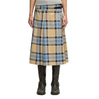 пола,дамски,поли,и,рокли,superdry,check,pleated,midi,skirt,beige,(blue,beige,check)