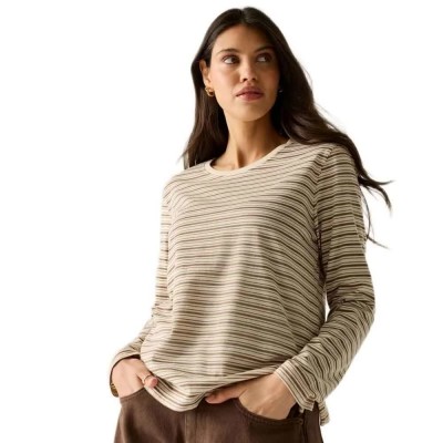 тениска,мъжки,тениски,дамски,тениски,regatta,federica,long,sleeve,t,shirt,brown,(light,vanilla,mocha)
